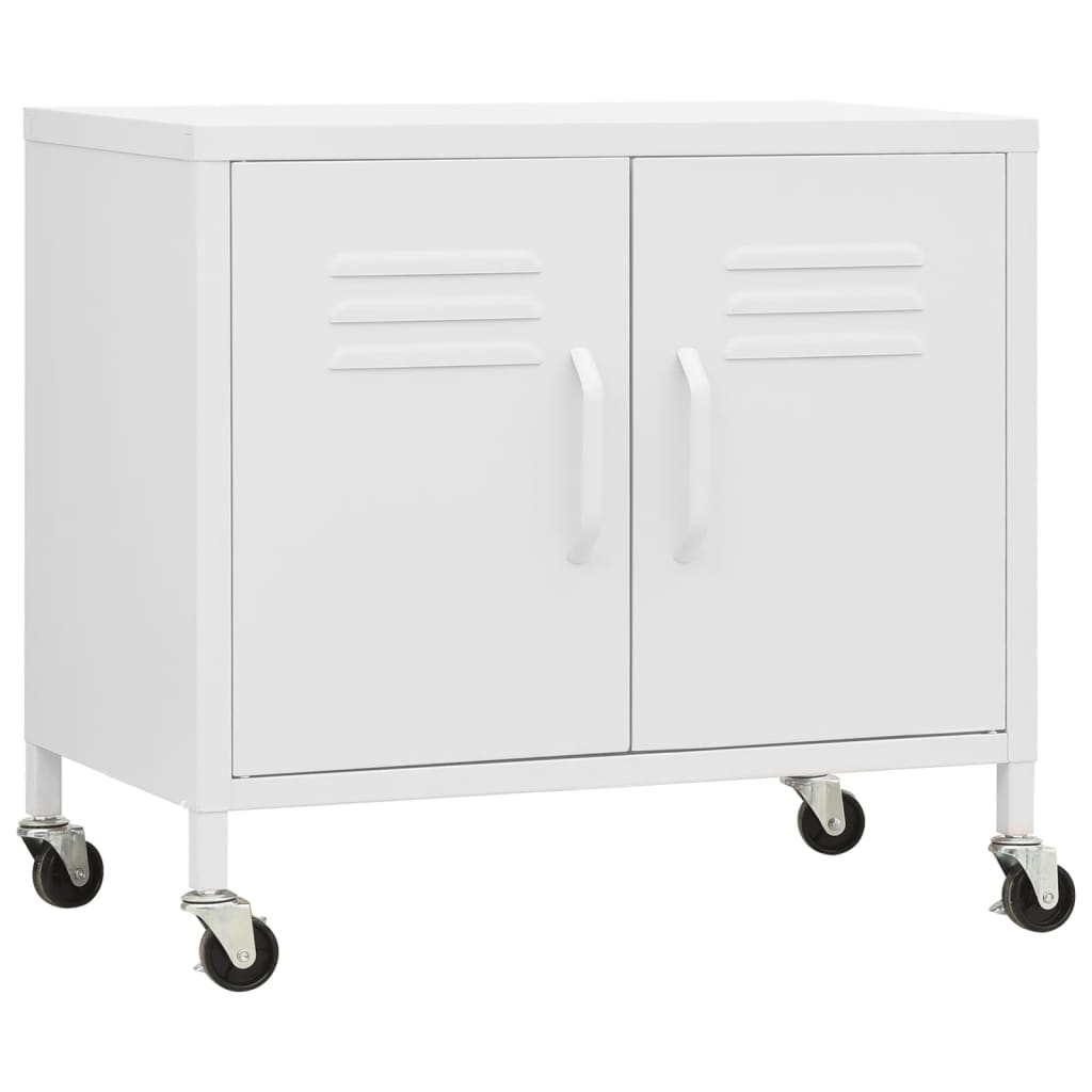 vidaXL Storage Cabinet White 60x35x56 cm Steel