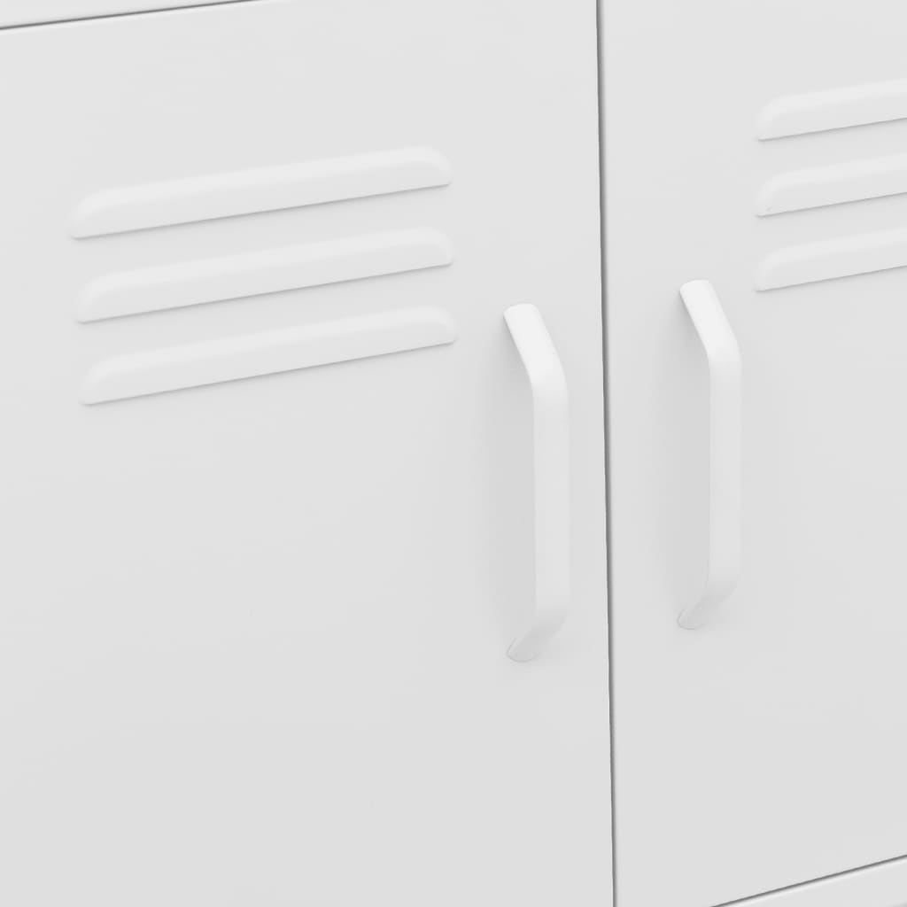 vidaXL Storage Cabinet White 60x35x56 cm Steel