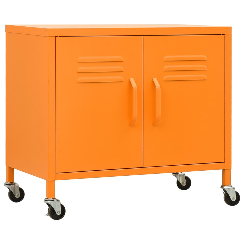 vidaXL Storage Cabinet Orange 60x35x56 cm Steel