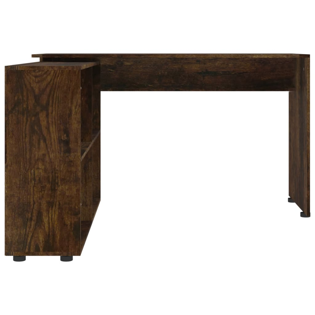 vidaXL Corner Desk Smoked Oak Engineered Wood