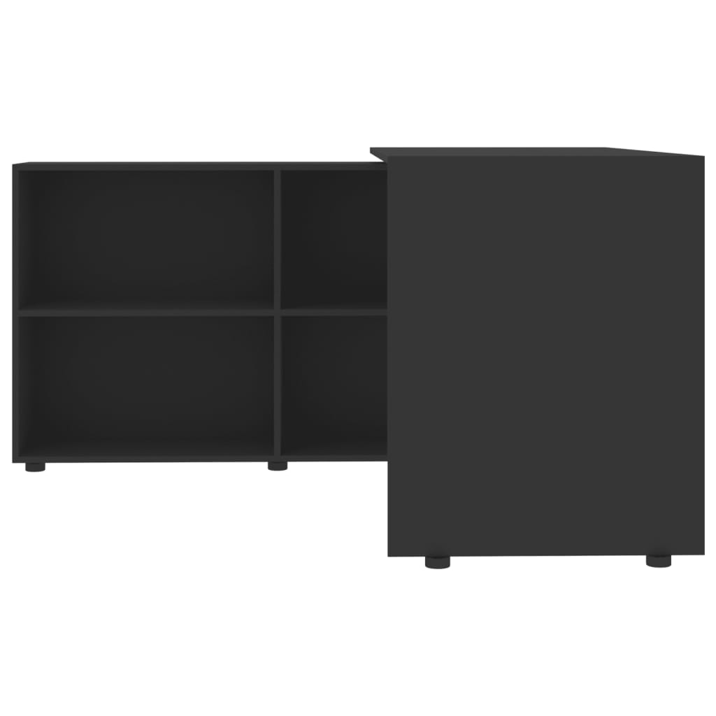 vidaXL Corner Desk Black Engineered Wood