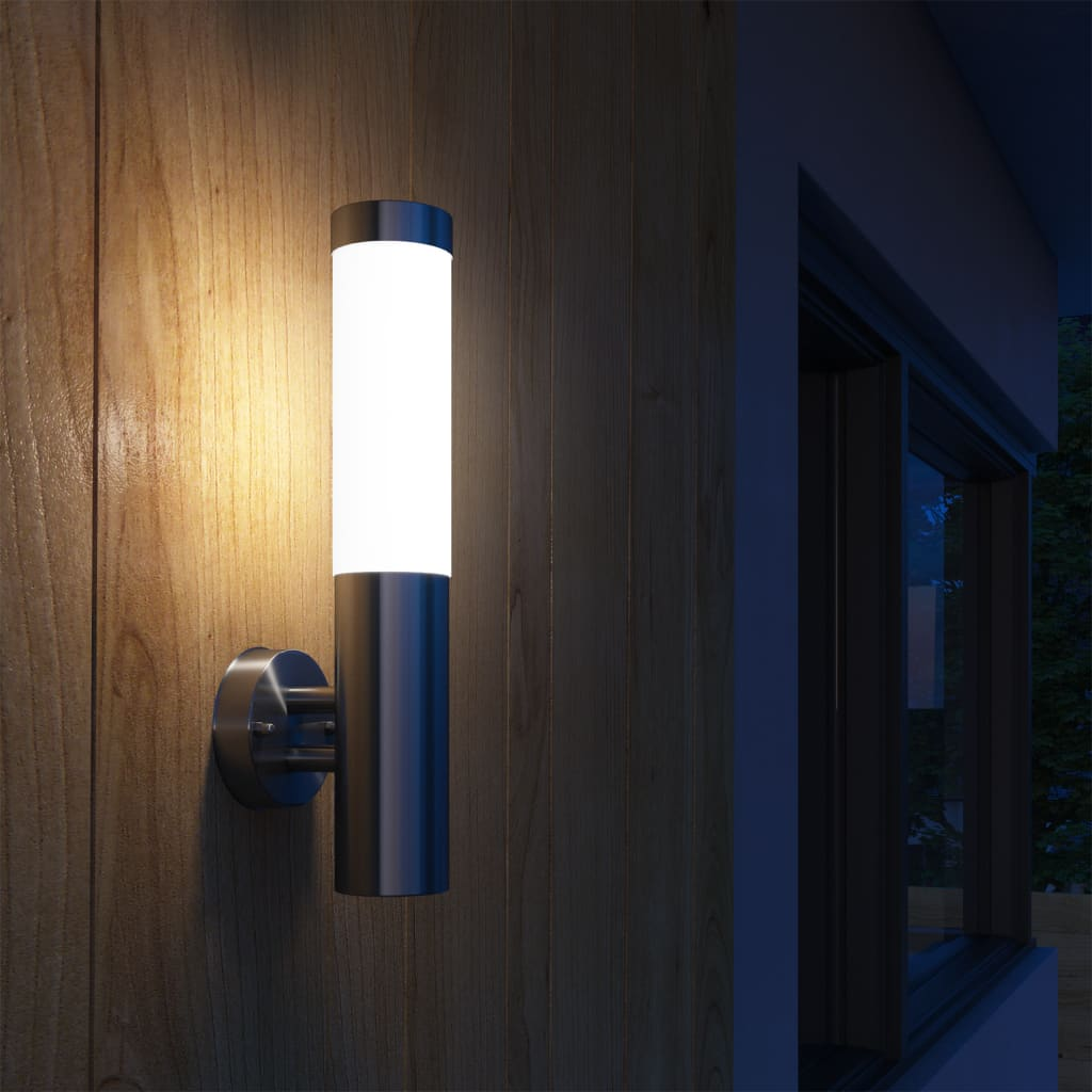 vidaXL RVS Walllamp for Indoor & Outdoors Waterproof