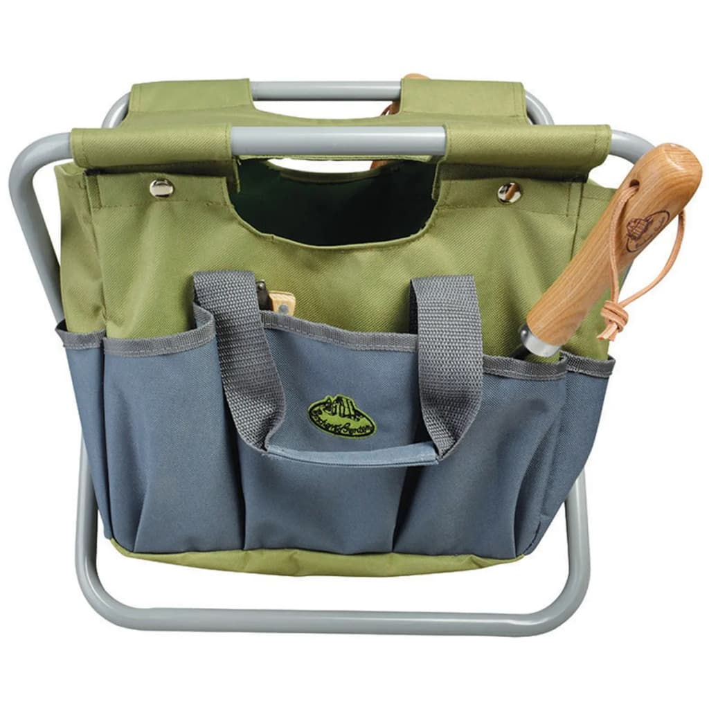 Esschert Design Garden Tool Bag and Stool Grey GT85