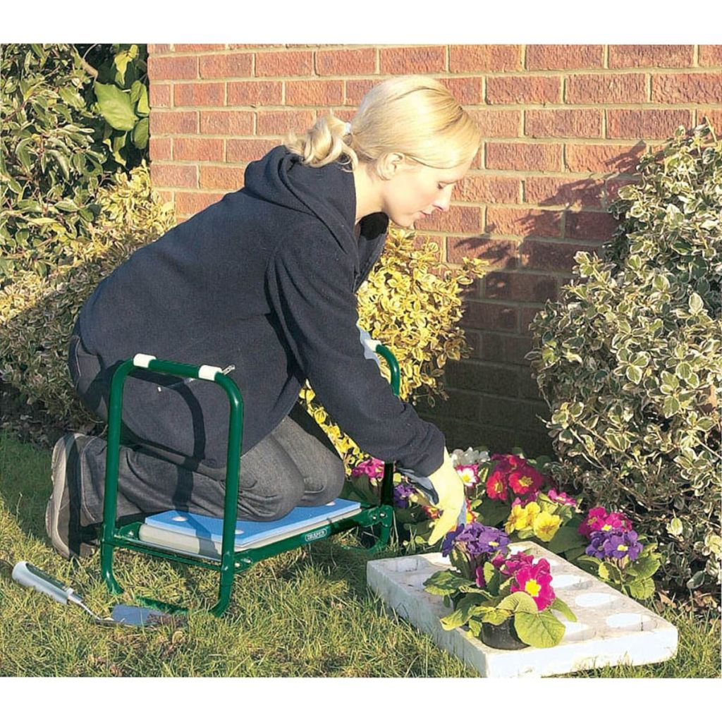 Draper Tools Folding Garden Seat/Kneeler Iron Green 64970