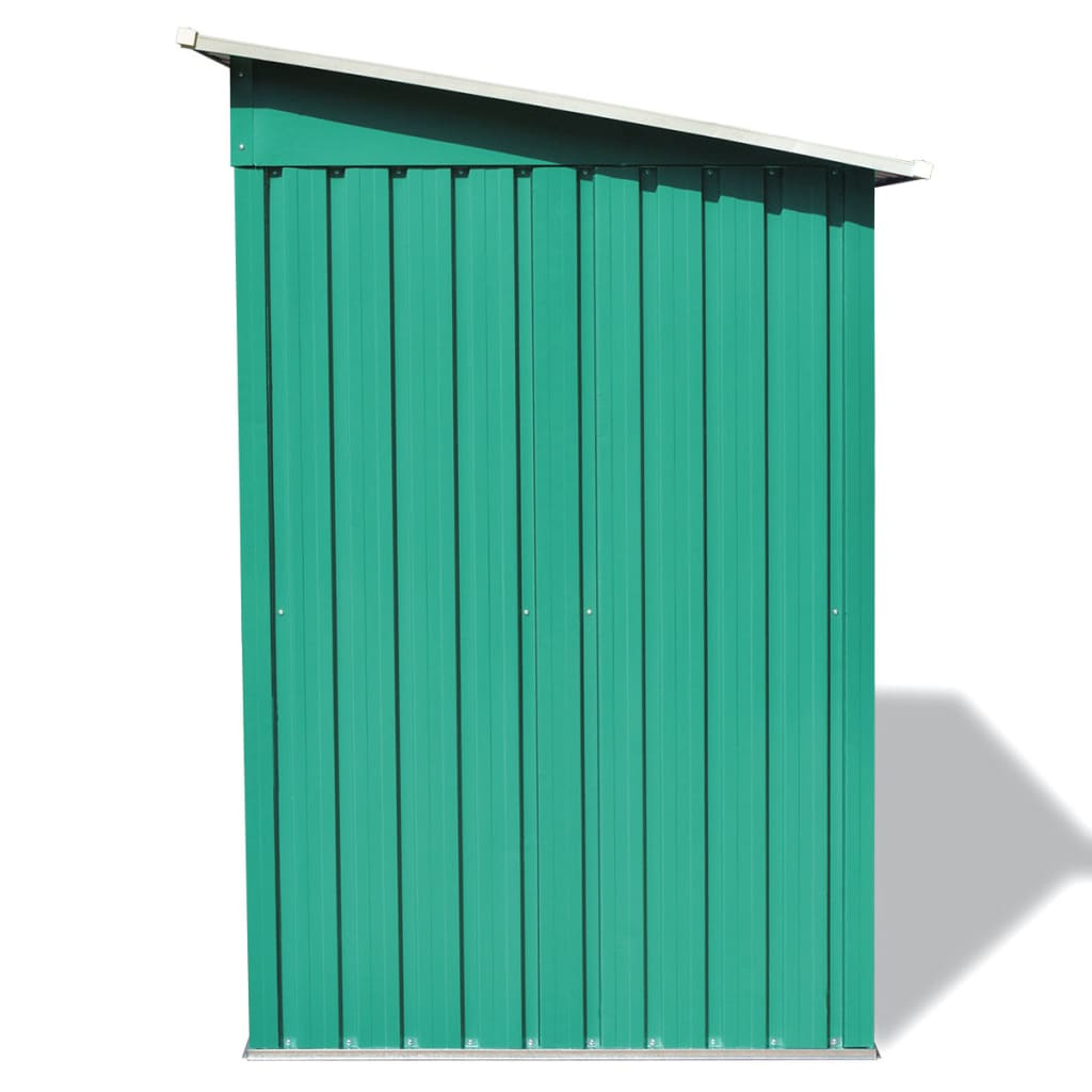 vidaXL Garden Shed Green Metal