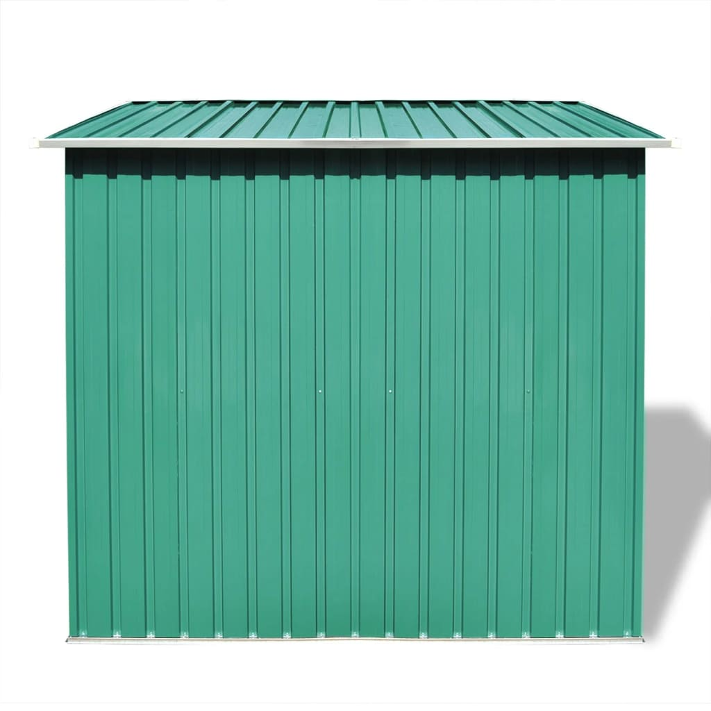 vidaXL Garden Shed Green Metal