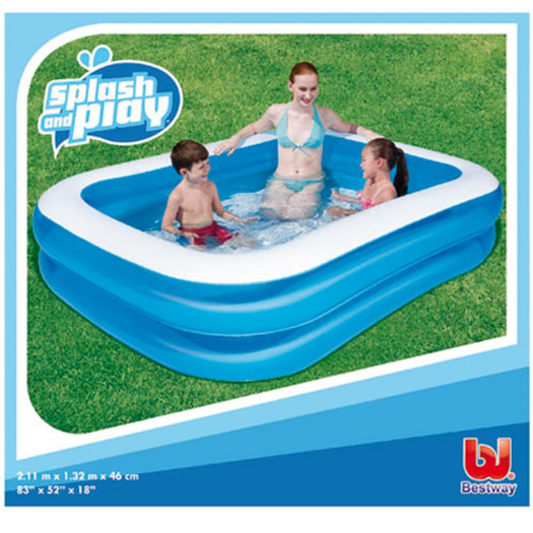 Bestway Swimming Pool Rectangular 211x132x46cm Blue