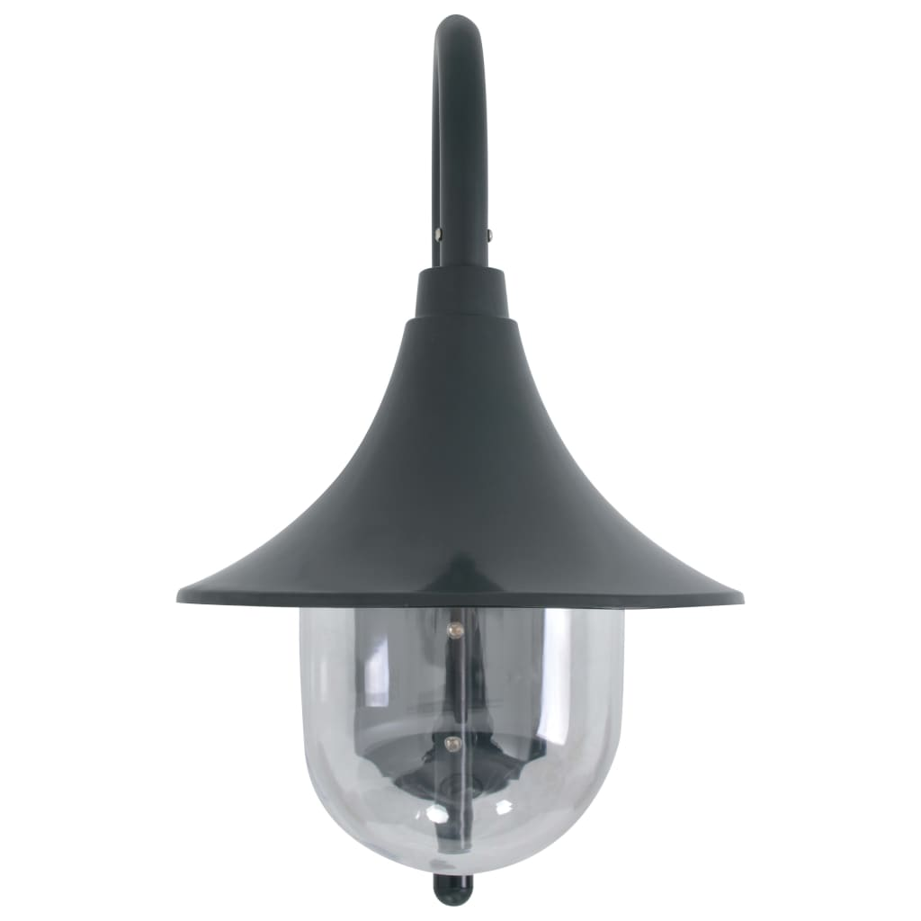 vidaXL Garden Wall Lamp E27 42 cm Aluminium Dark Green