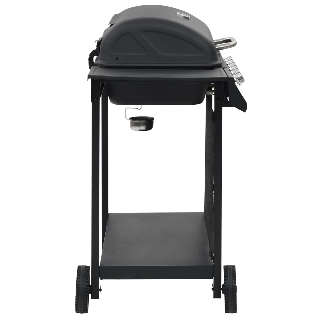 vidaXL Gas BBQ Grill with 6 Cooking Zones Steel Black