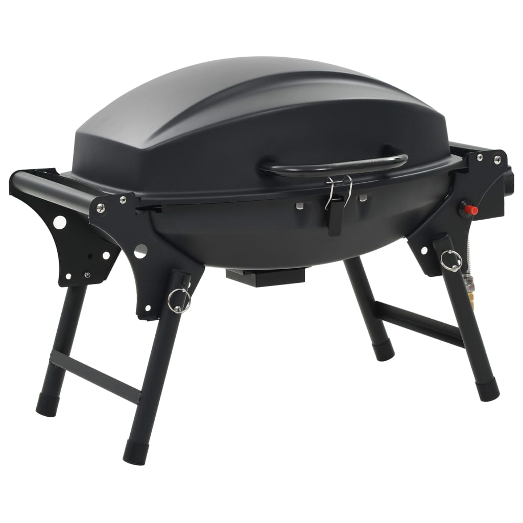 vidaXL Portable Gas BBQ Grill with Cooking Zone Black