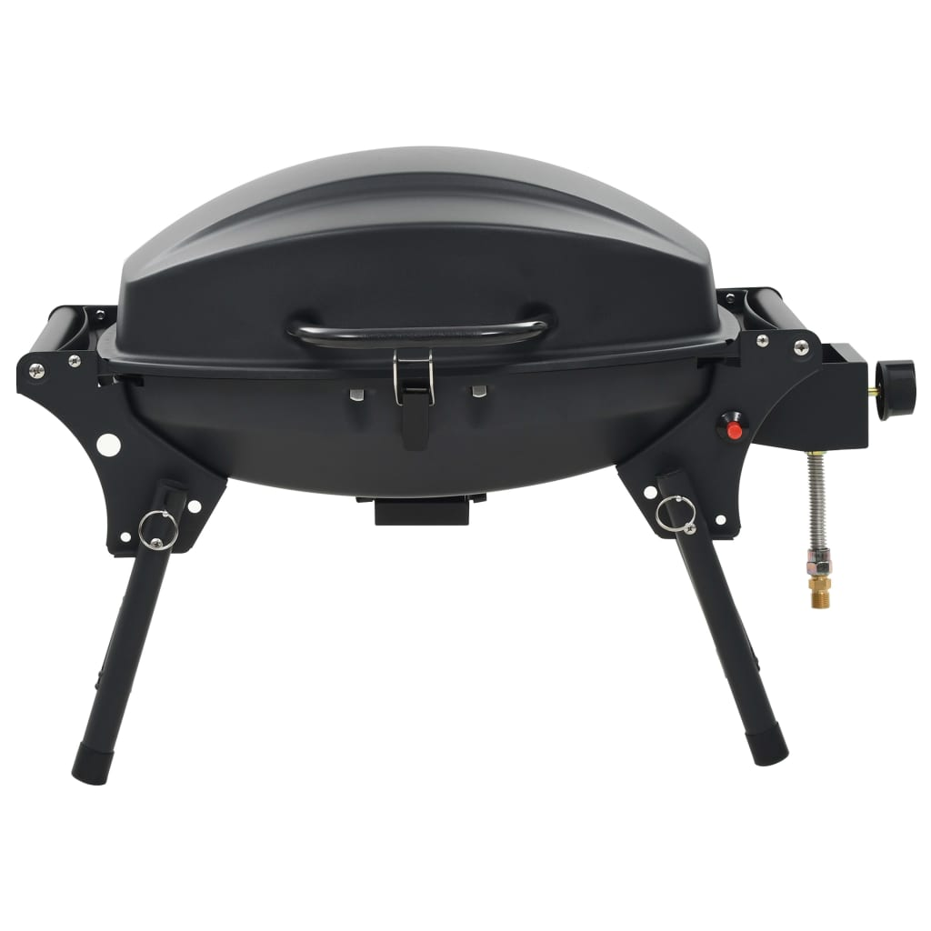 vidaXL Portable Gas BBQ Grill with Cooking Zone Black