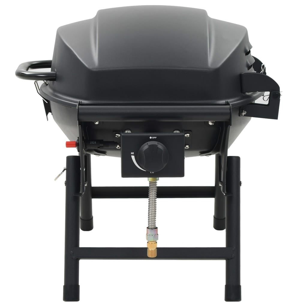 vidaXL Portable Gas BBQ Grill with Cooking Zone Black