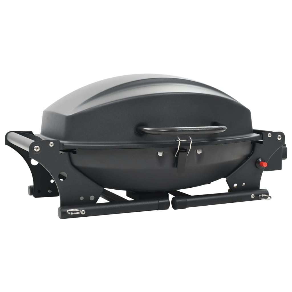 vidaXL Portable Gas BBQ Grill with Cooking Zone Black