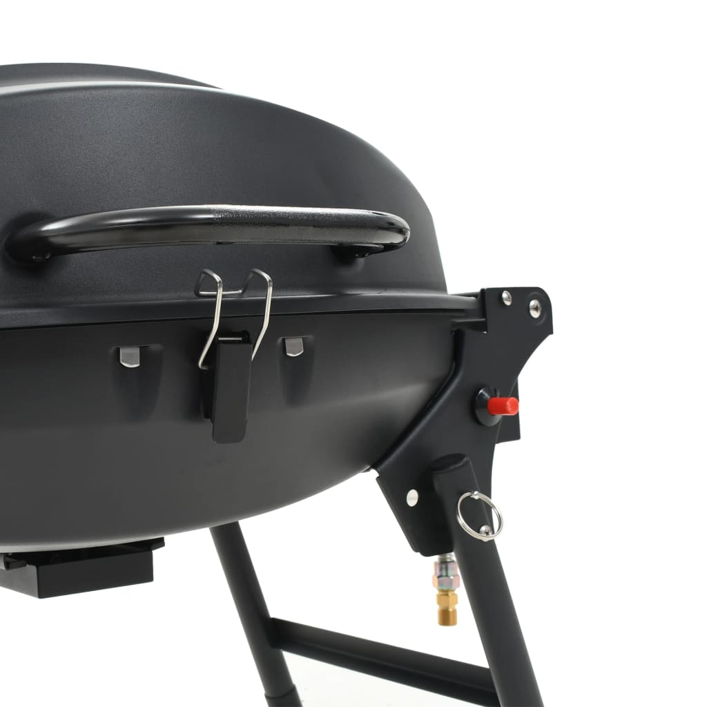 vidaXL Portable Gas BBQ Grill with Cooking Zone Black