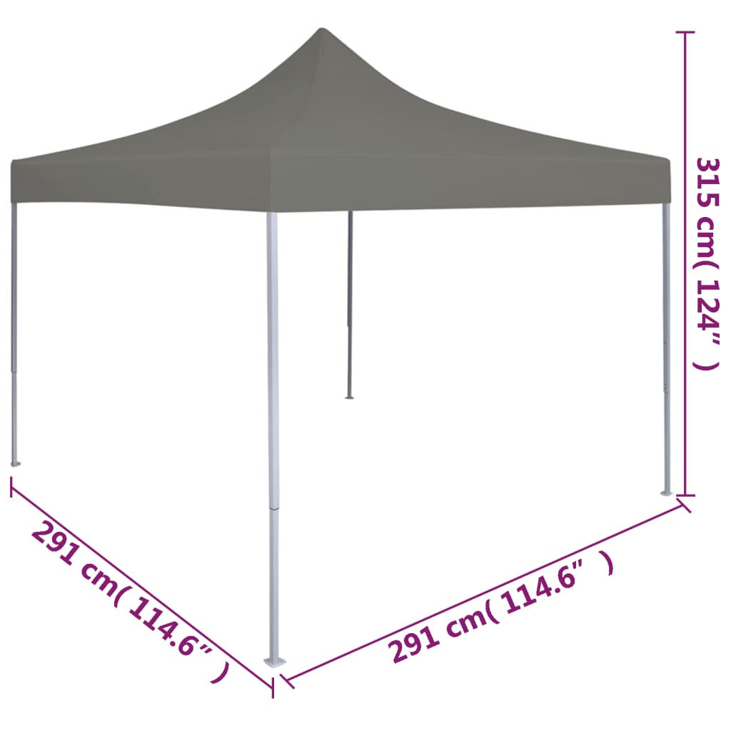 vidaXL Foldable Party Tent Pop-Up 3x3 m Anthracite