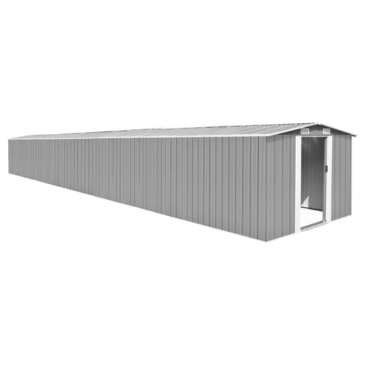 vidaXL Garden Shed Grey 257x990x181 cm Galvanised steel