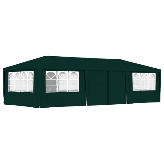 vidaXL Professional Party Tent with Side Walls 4x9 m Green 90 g/m?