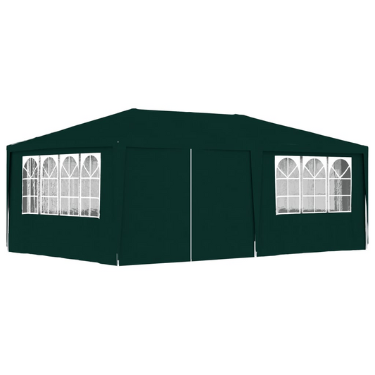 vidaXL Professional Party Tent with Side Walls 4x6 m Green 90 g/m?