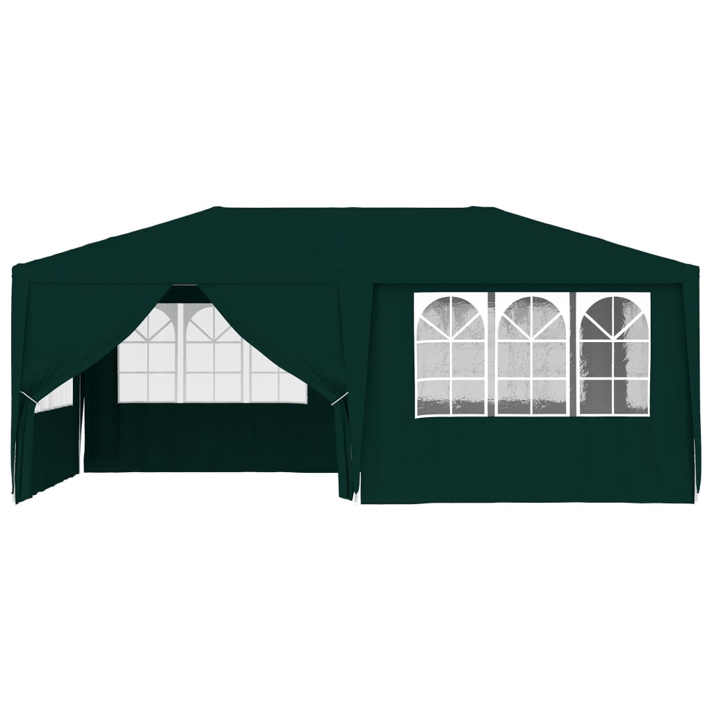 vidaXL Professional Party Tent with Side Walls 4x6 m Green 90 g/m?