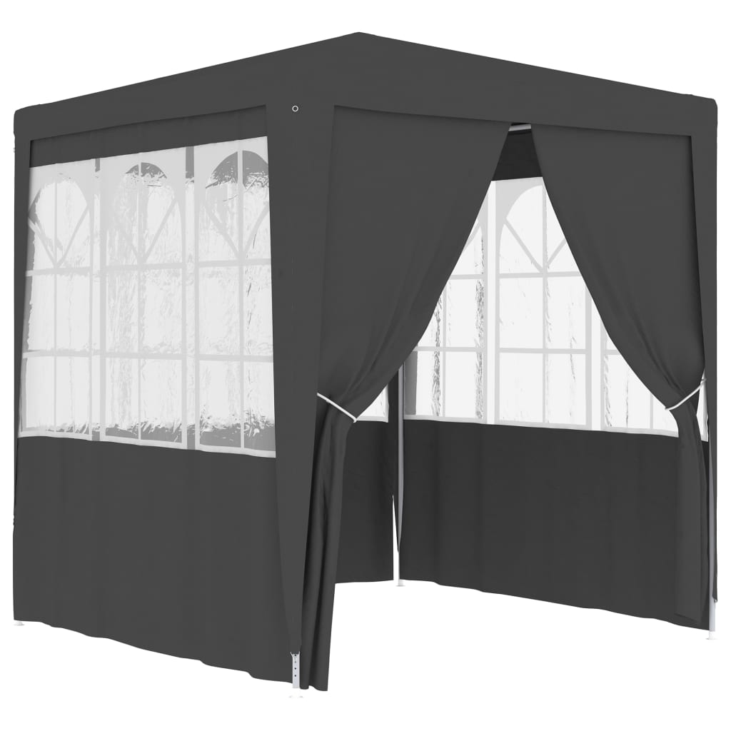 vidaXL Professional Party Tent with Side Walls 2x2 m Anthracite 90 g/m?