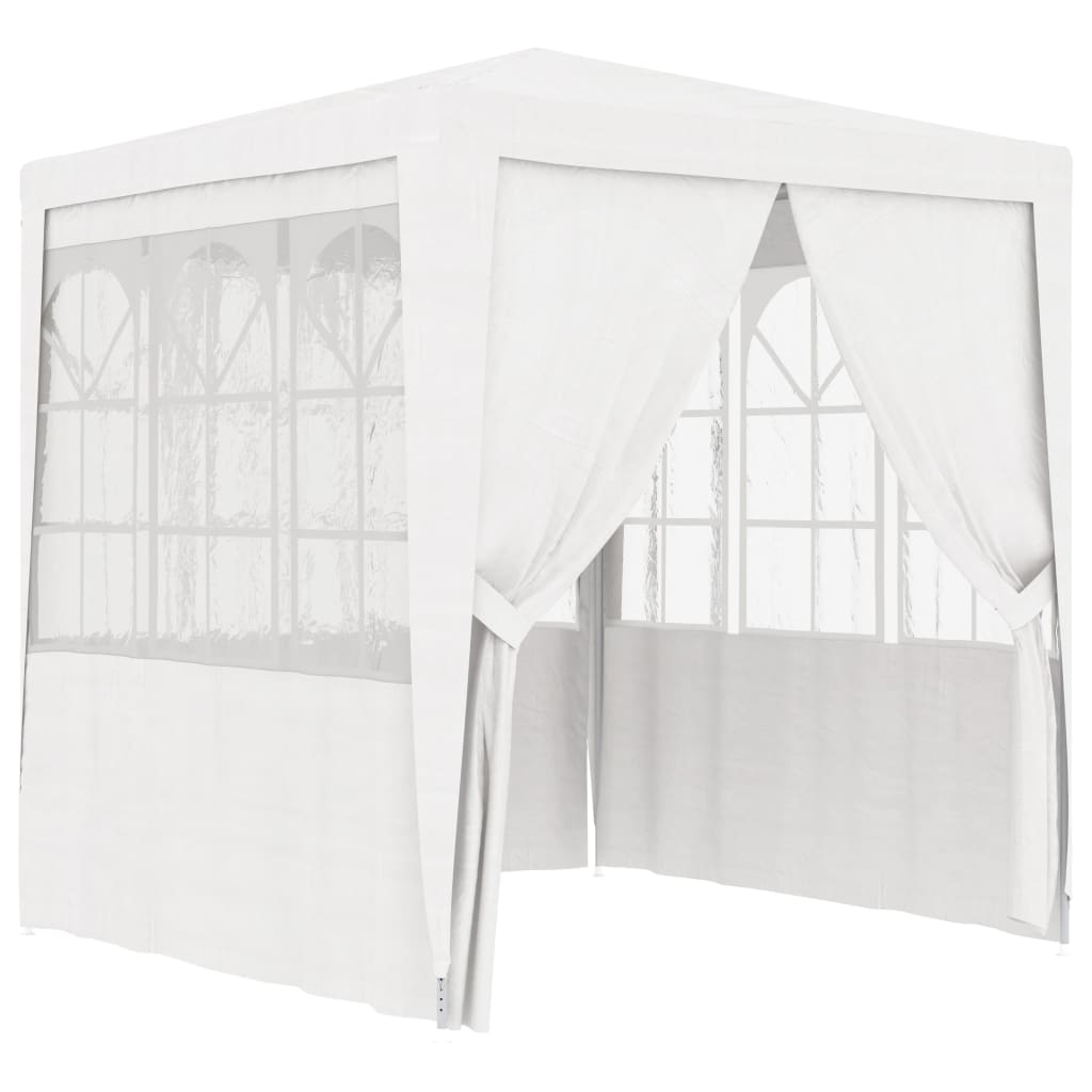 vidaXL Professional Party Tent with Side Walls 2x2 m White 90 g/m²