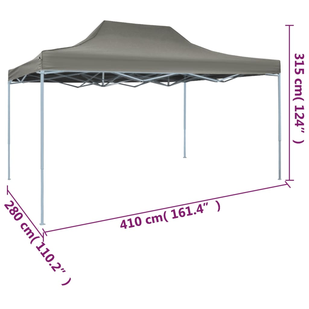 vidaXL Professional Folding Party Tent 3x4 m Steel Anthracite