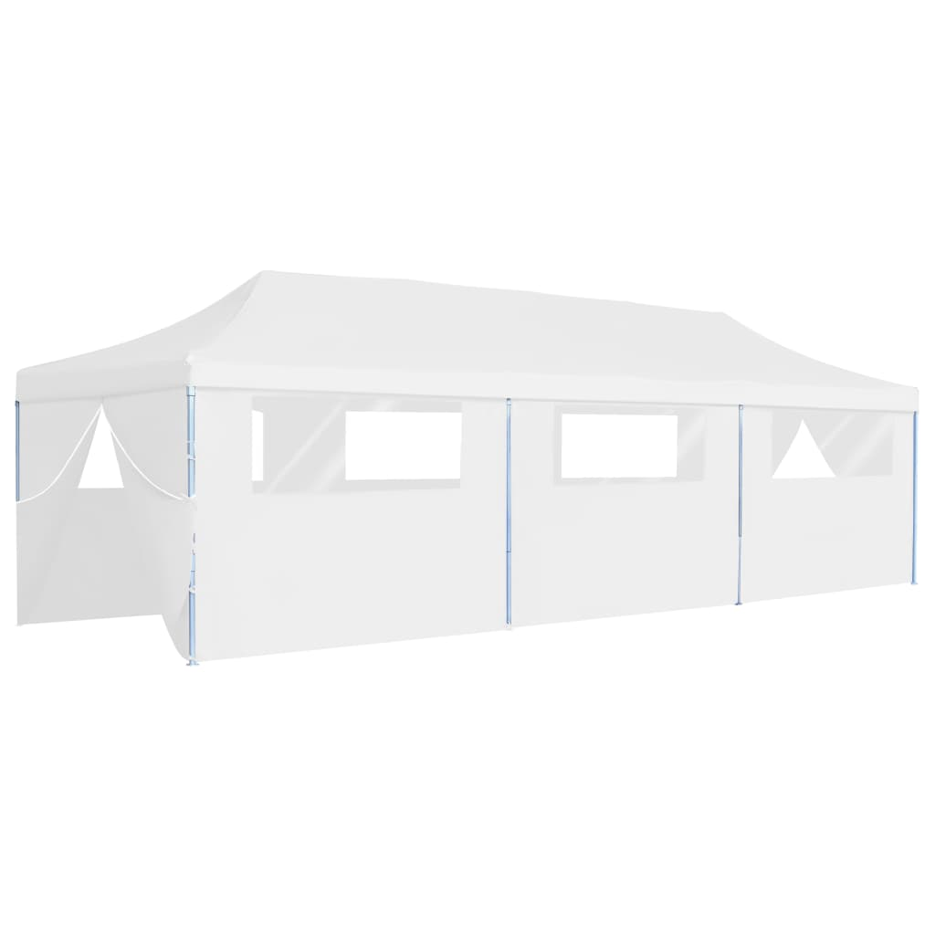 vidaXL Folding Pop-up Party Tent with 8 Sidewalls 3x9 m White