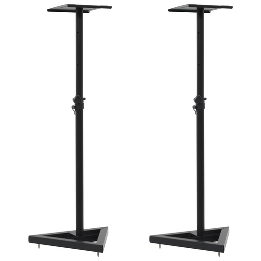 vidaXL Studio Monitor Speaker Stands 2 pcs Black Steel