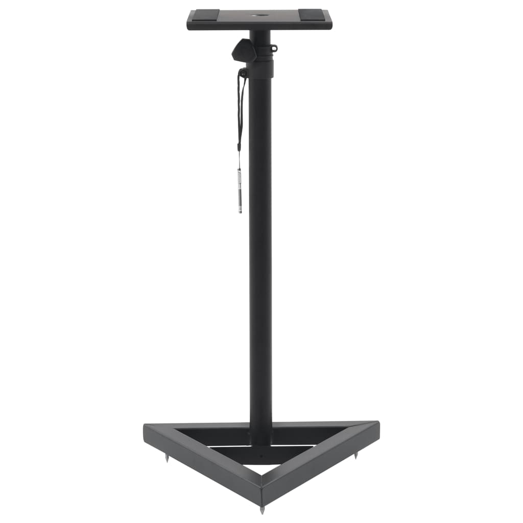 vidaXL Studio Monitor Speaker Stands 2 pcs Black Steel