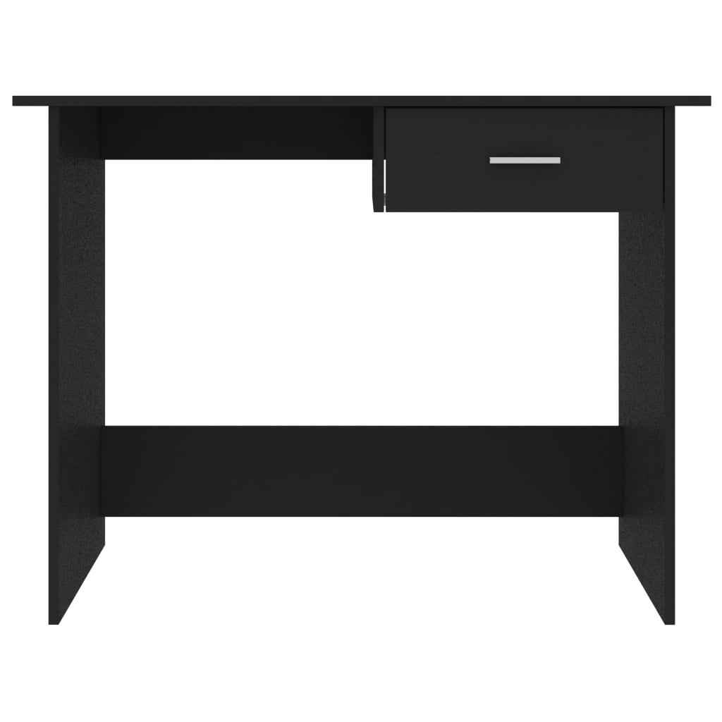 vidaXL Desk Black 100x50x76 cm Engineered Wood