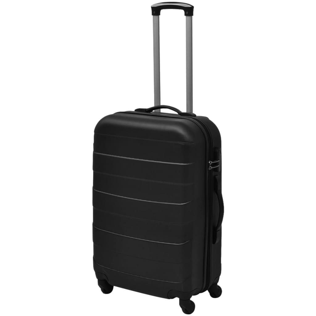 Piece Hardcase Trolley Set Black 45