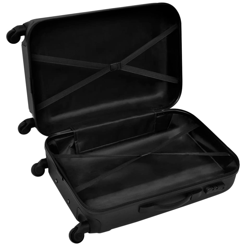 Piece Hardcase Trolley Set Black 45