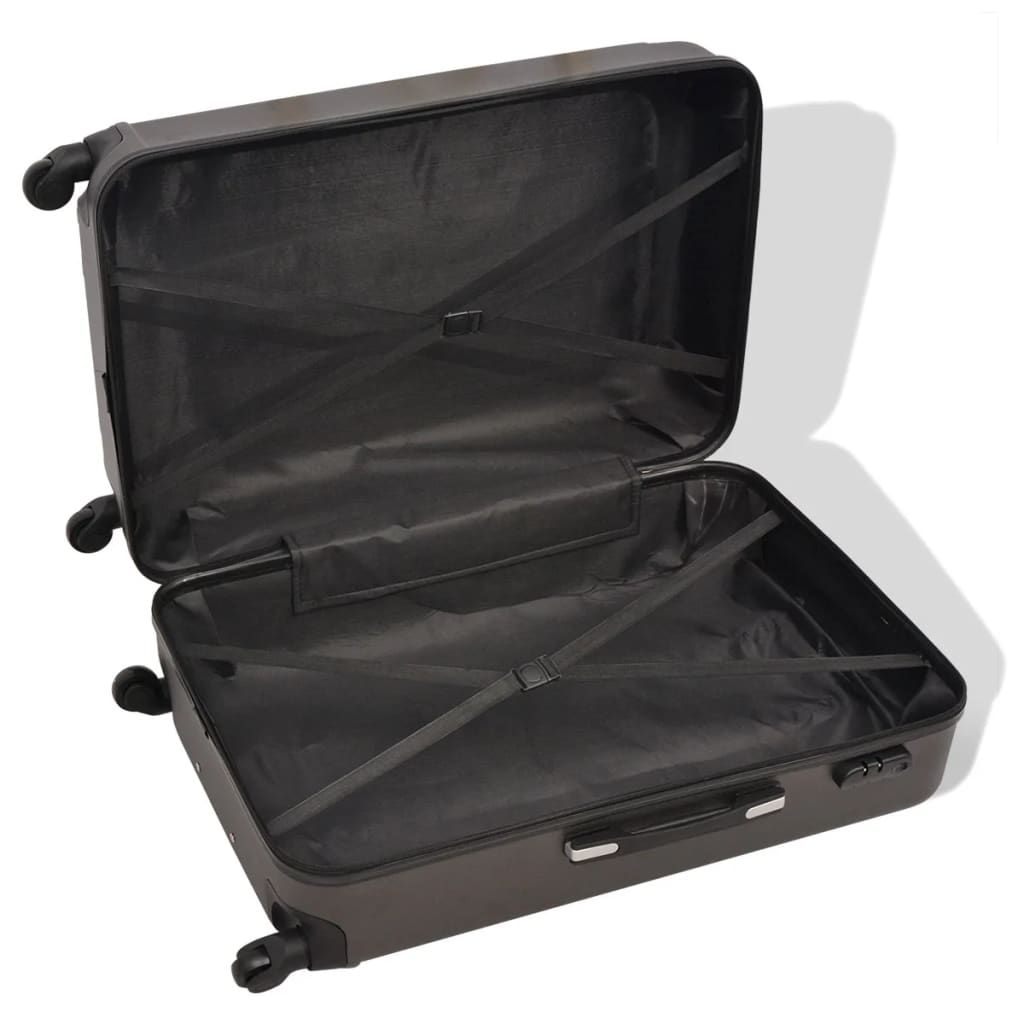 vidaXL Four Piece Hardcase Trolley Set Anthracite