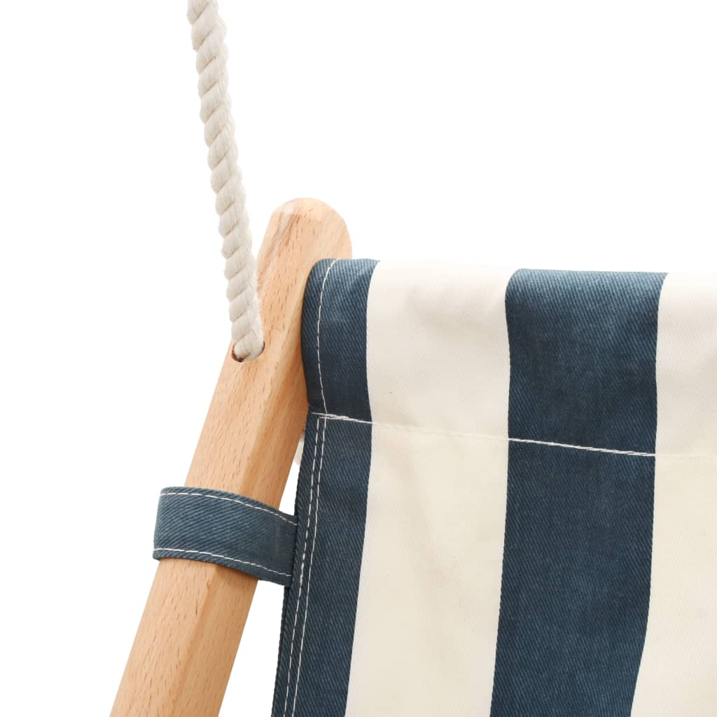 vidaXL Baby Swing with Safety Belt Cotton Wood Blue