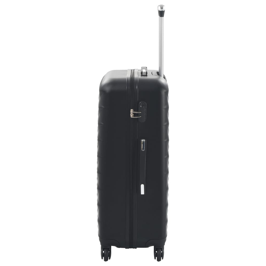 vidaXL Hardcase Trolley Set 3 pcs Black ABS