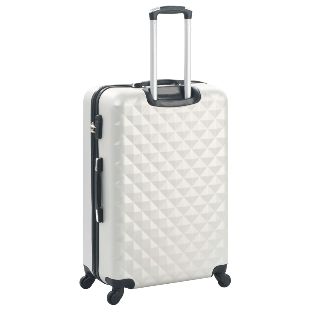 vidaXL Hardcase Trolley Set 3 pcs Bright Silver ABS