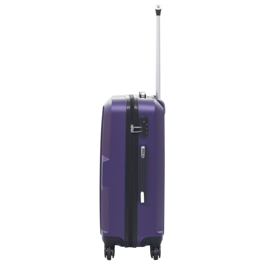 vidaXL Hardcase Trolley Set 3 pcs Purple ABS