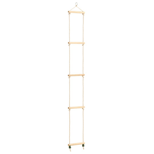 vidaXL Kid's Rope Ladder Solid Wood and PE 30x168 cm