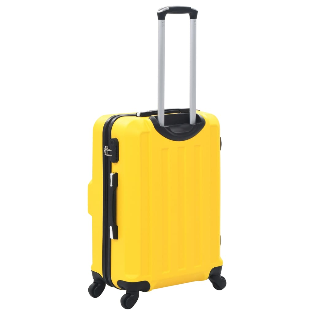 vidaXL Hardcase Trolley Set 3 pcs Yellow ABS