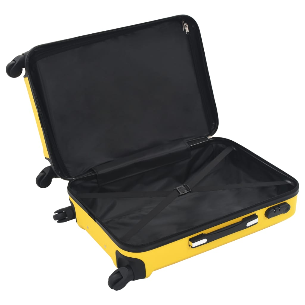 vidaXL Hardcase Trolley Set 3 pcs Yellow ABS