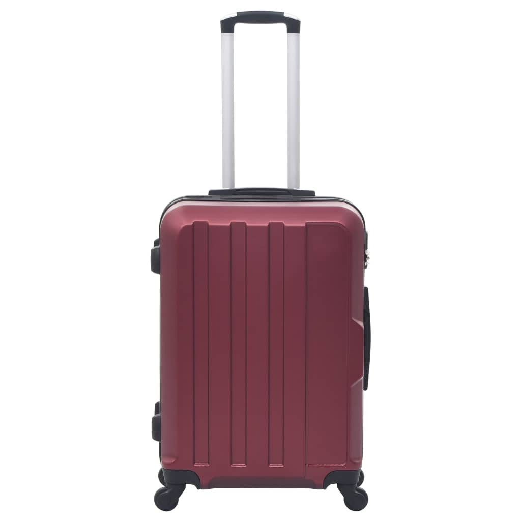 vidaXL Hardcase Trolley Set 3 pcs Wine Red ABS