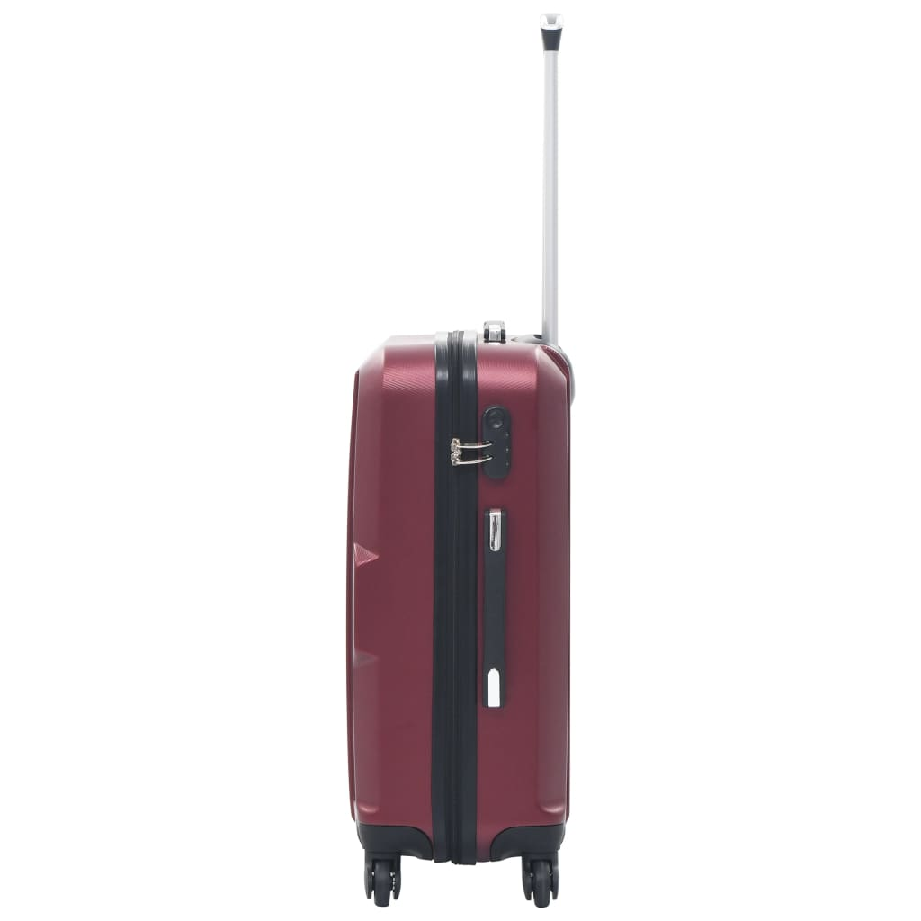 vidaXL Hardcase Trolley Set 3 pcs Wine Red ABS