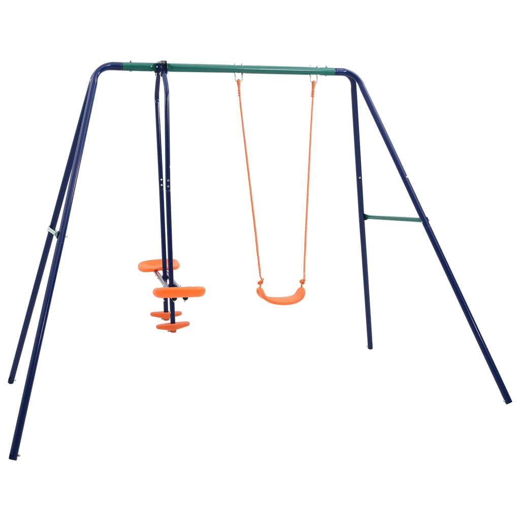 vidaXL Swing Set with 3 Seats Steel