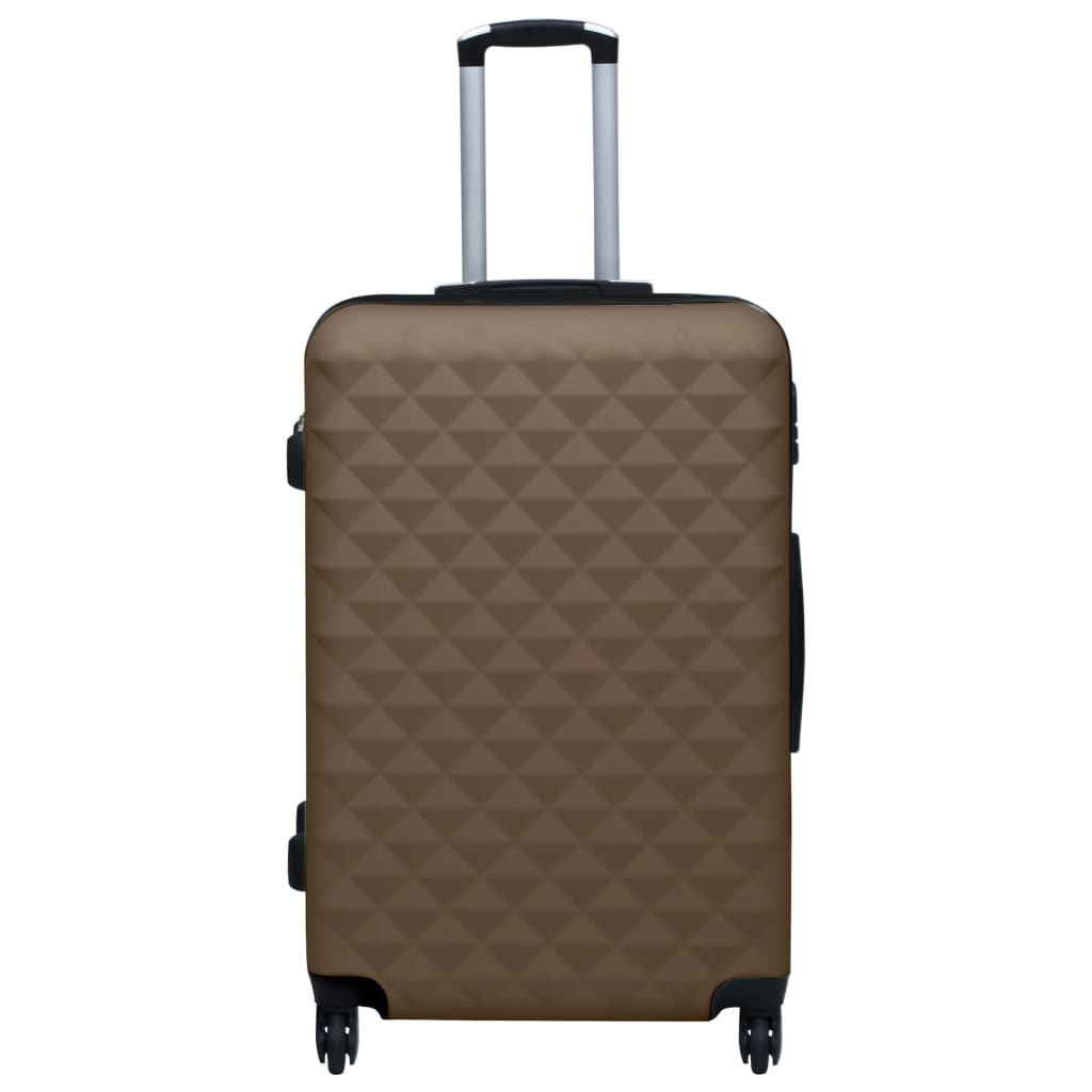 vidaXL Hardcase Trolley Set 3 pcs Brown ABS