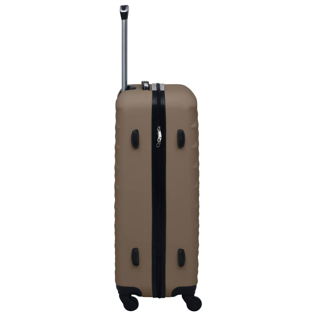 vidaXL Hardcase Trolley Set 3 pcs Brown ABS