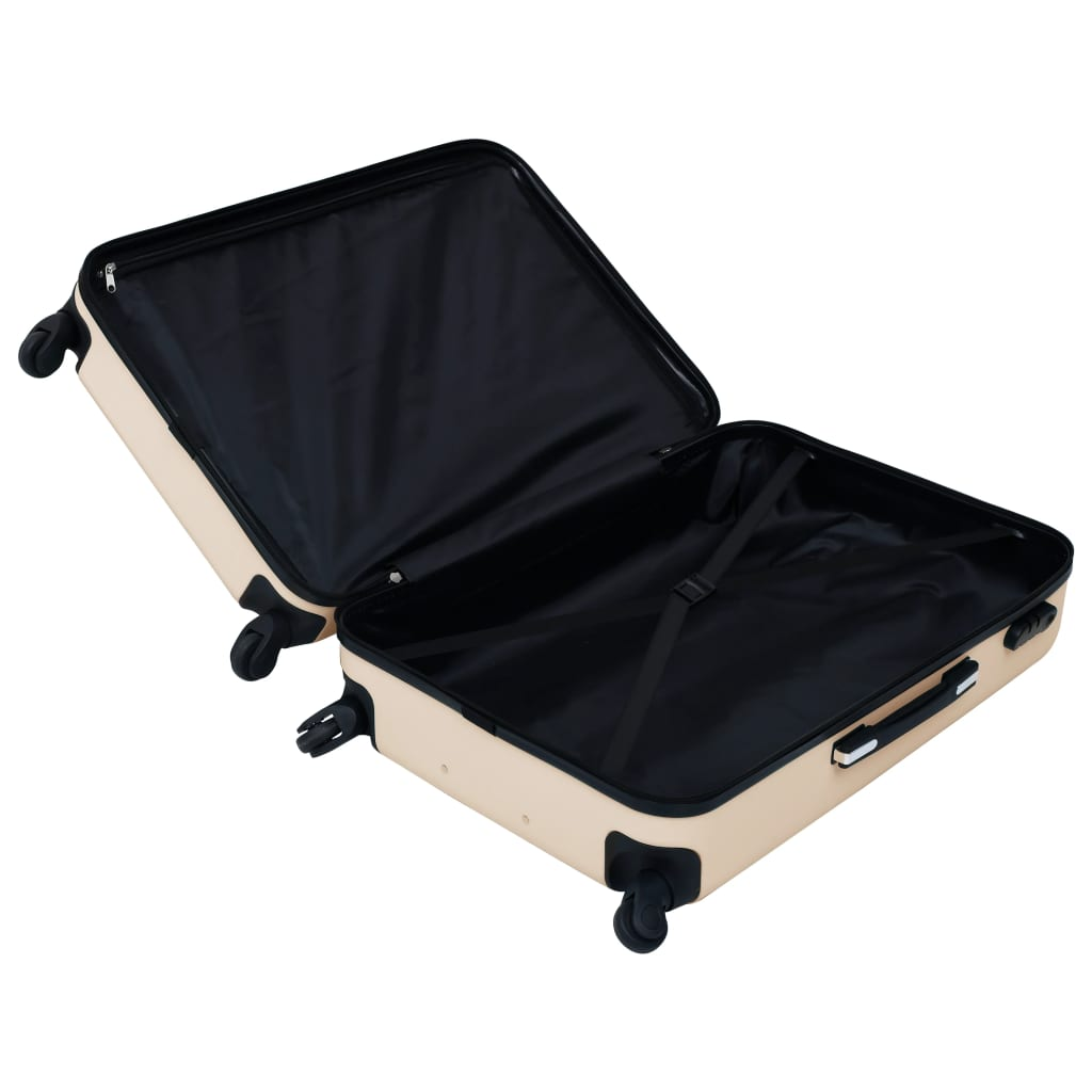 vidaXL Hardcase Trolley Set 3 pcs Gold ABS