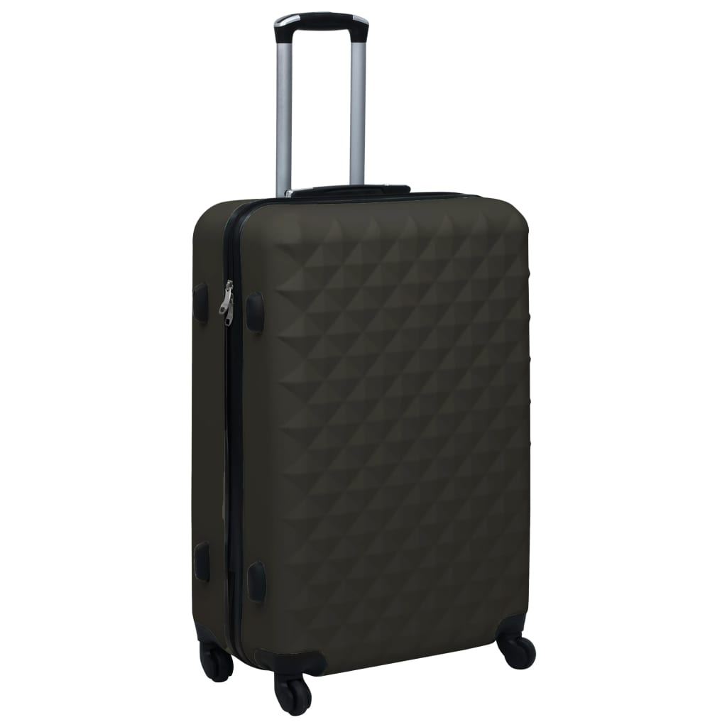 vidaxl hardcase trolley set 3 pcs anthracite abs