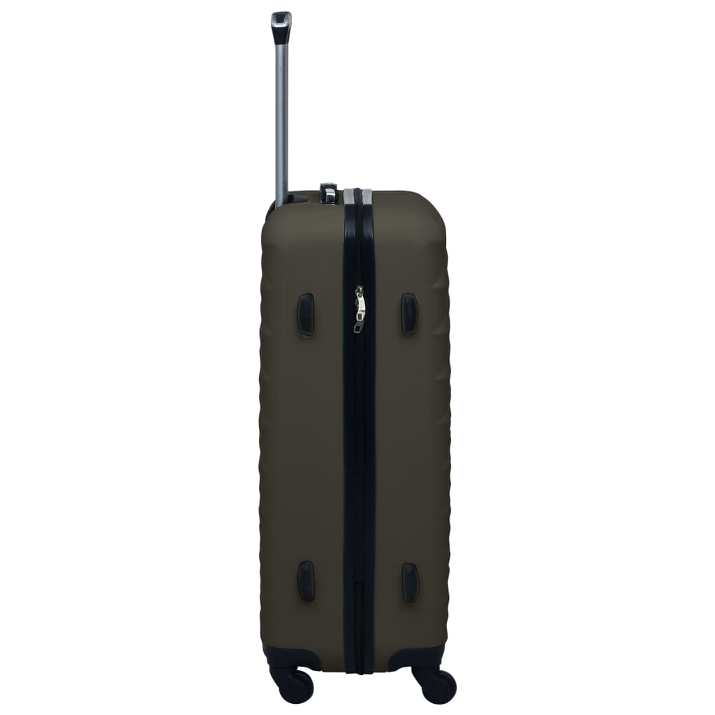 vidaxl hardcase trolley set 3 pcs anthracite abs