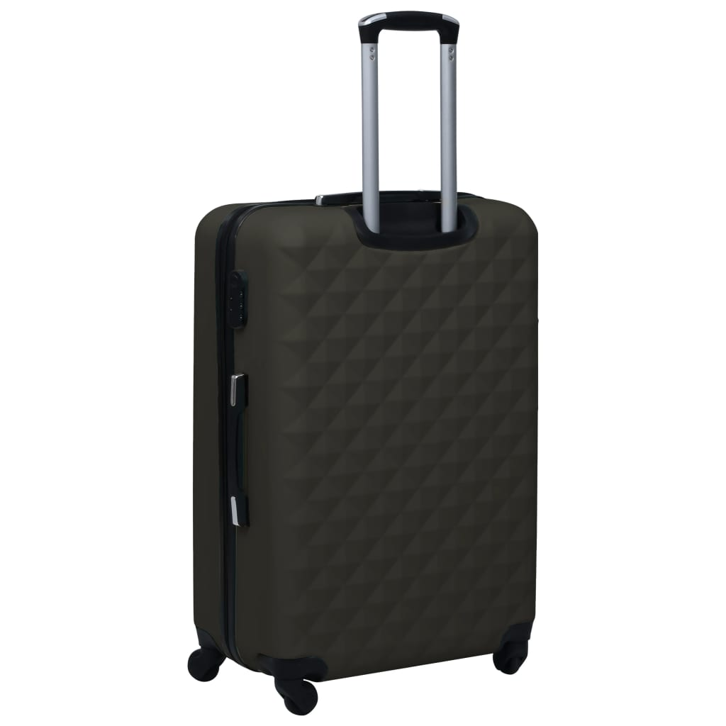 vidaxl hardcase trolley set 3 pcs anthracite abs