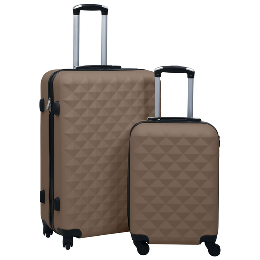 vidaXL Hardcase Trolley Set 2 pcs Brown ABS